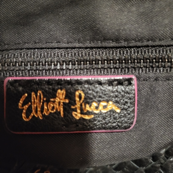 Elliott Lucca Black Woven Leather Slouchy Shoulder Handbag - Picture 11 of 11